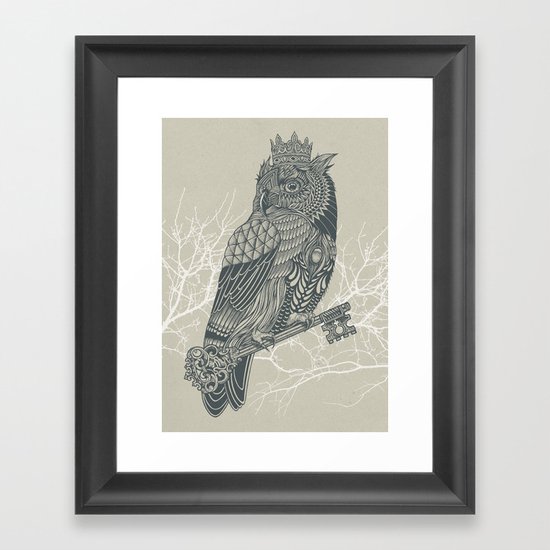 Owl King Framed Art Print