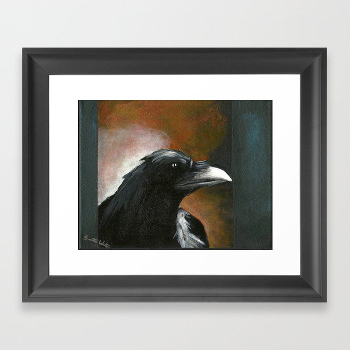 Raven Study Framed Art Print