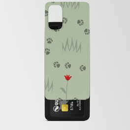 Paw prints of a dog that played with balls  Android Card Case