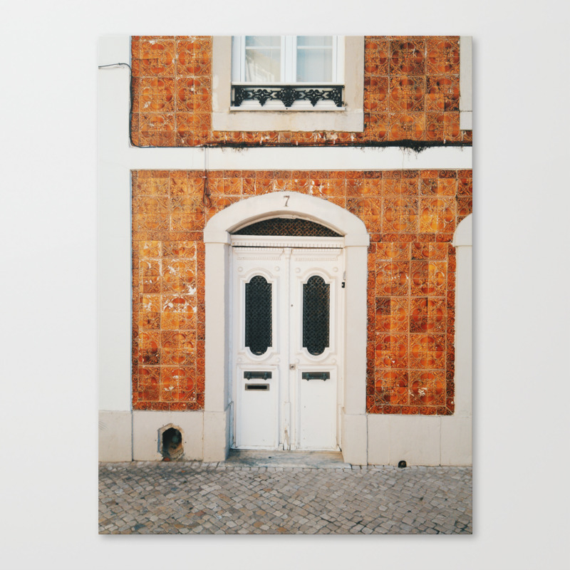 Door And Tiles In Lisbon Portugal Canvas Print By Cuandovolves Society6