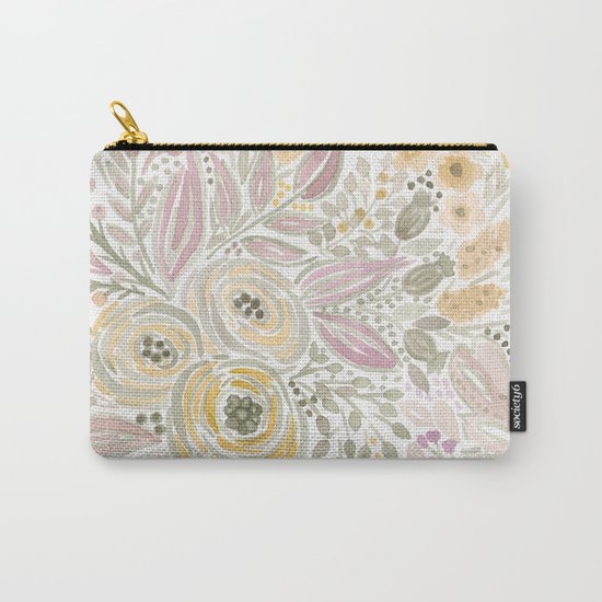 Watercolor . Flower meadow . 1 Carry-All Pouch