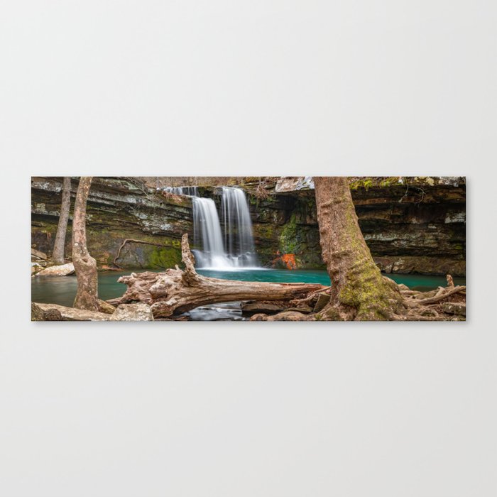 The Junior Falls Of Devils Canyon Nature Trail - Arkansas Landscape Panorama Canvas Print