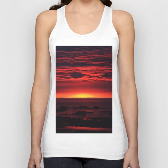 Red Sky at Night Unisex Tank Top