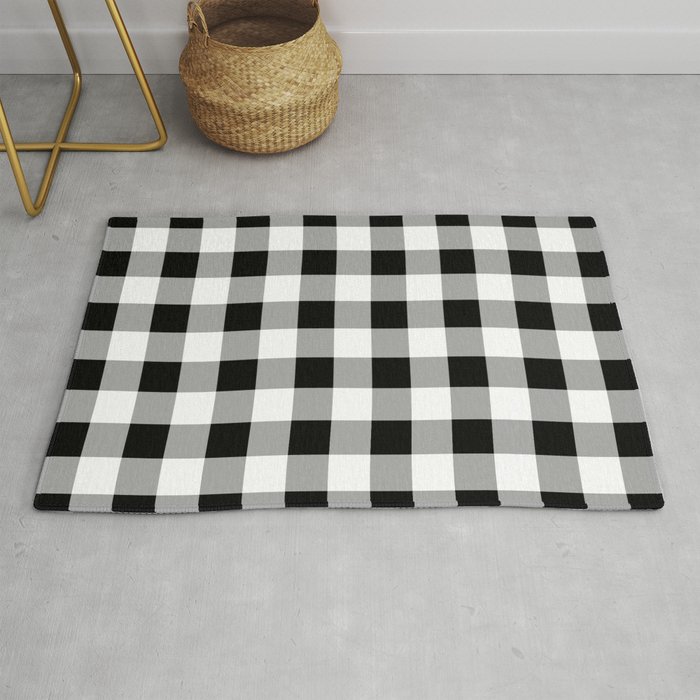 Black And White Check Rug By Lovelylifestyle Society6