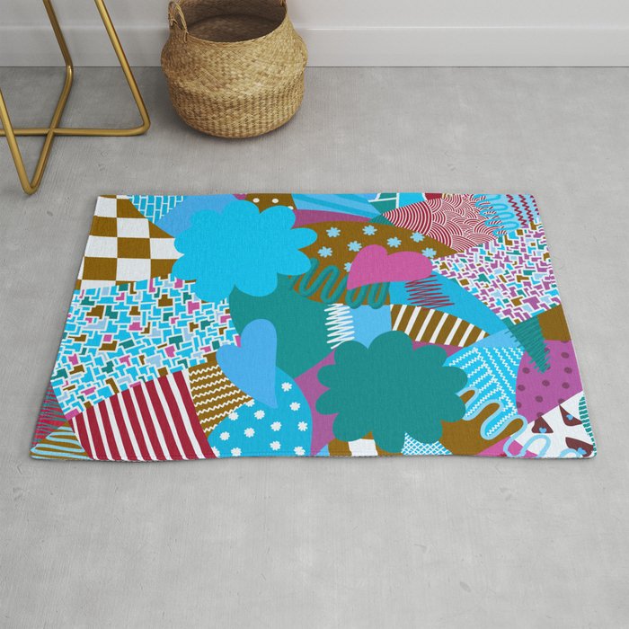 Geometric pattern collage 8 Rug