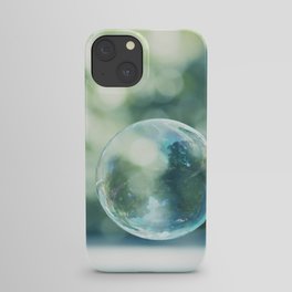 Bubble Photography, Bathroom Blue Green Art, Soap Bubbles Laundry Room Print, Bath Nursery Photo iPhone Case
