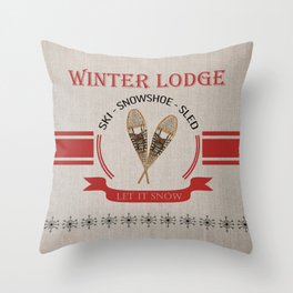 Winter Lodge Throw Pillow