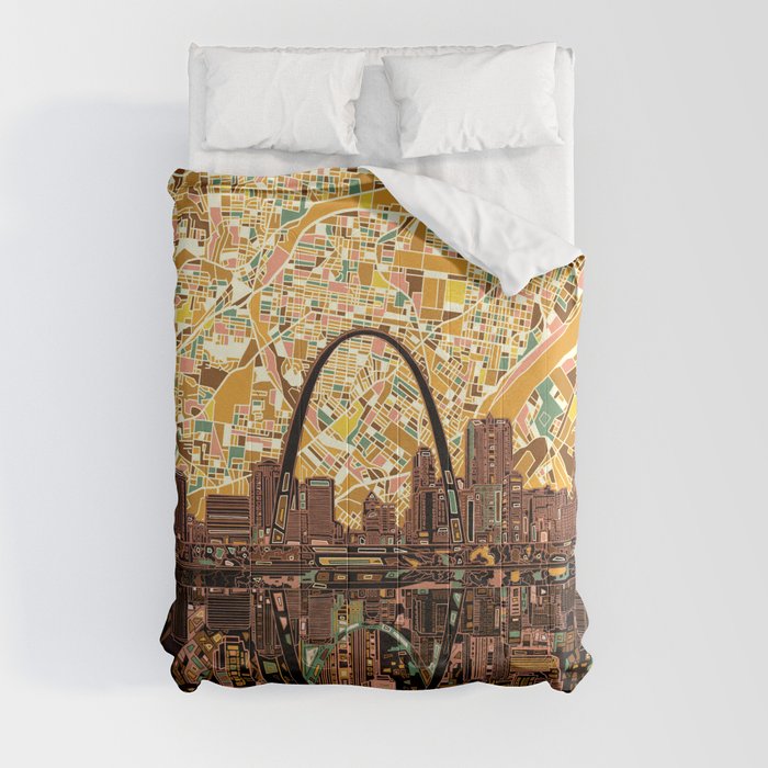 st louis city skyline Comforter