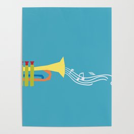 Funky Trumpet Poster