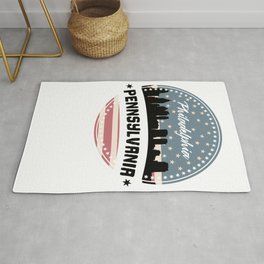 My City, My Home PHILADELPHIA, Pennsylvania Area & Throw Rug