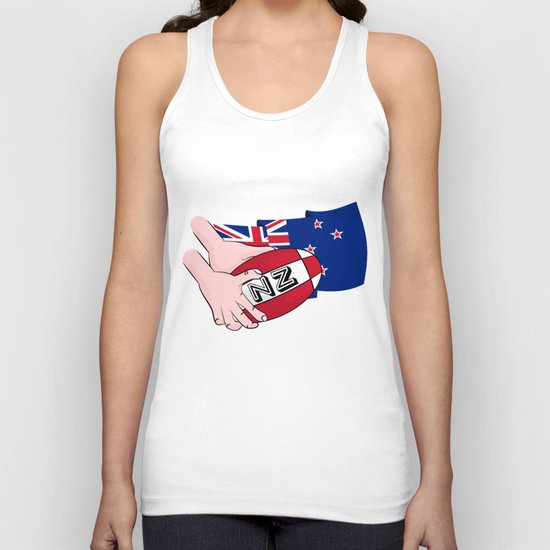 Rugby Ball New Zealand Unisex Tank Top