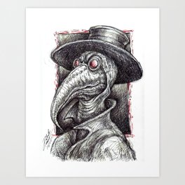 Plague Doctor Art Print