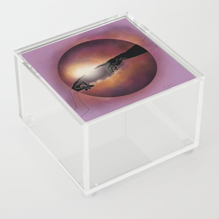 Life in Space - purple Acrylic Box