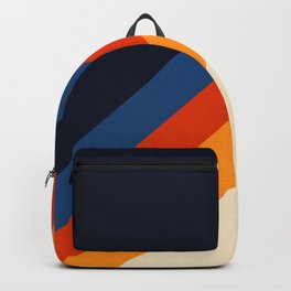 Colorful Classic Retro 70s Vintage Style Stripes - Padona Backpack | Oldschool, Style, Decor, 70S, Graphicdesign, Pattern, Striped, Pop Art, 1980S, Retro 