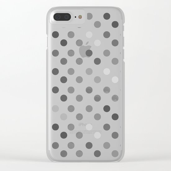 Polka Proton Pink Clear iPhone Case