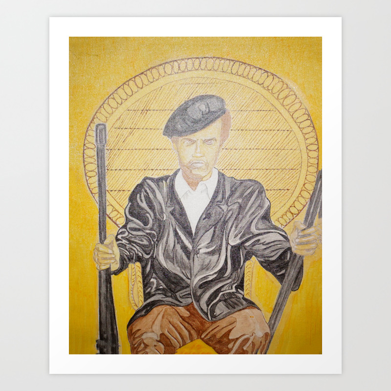 Huey P Newton Art Print By Blion Society6