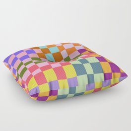Colorful pastel checker tile  Floor Pillow
