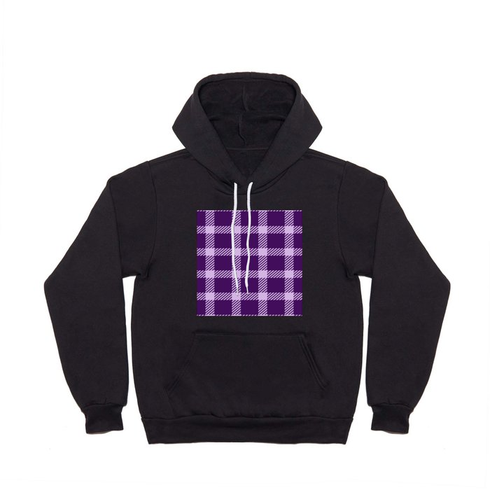 Purple & Black Color Check Design Hoody