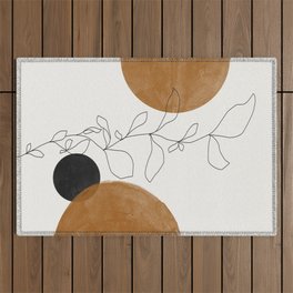 Abstract Plant Outdoor Rug