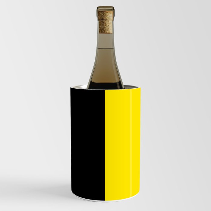 White Black Yellow Vertical Colorblock Wine Chiller
