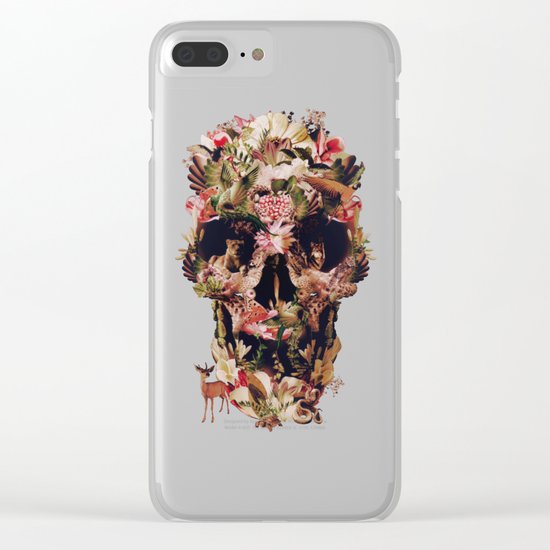 Jungle Skull Clear iPhone Case
