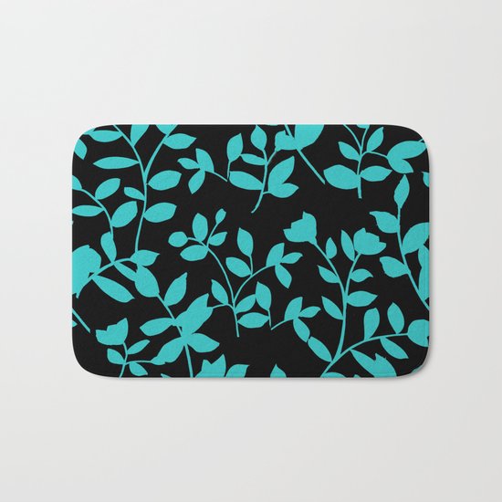 black and blue Bath Mat