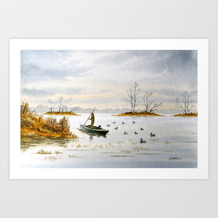 Duck Hunting - The Island Duck Blind Art Print
