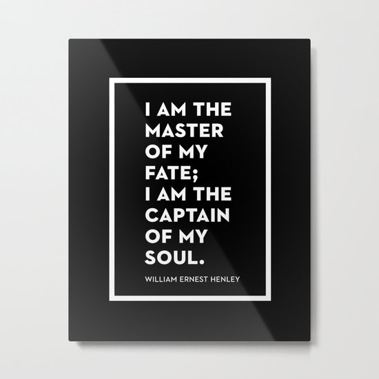 Invictus (Black) Metal Print
