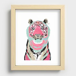 Pink Tiger Recessed Framed Print