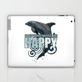 Dolphins Make Me Happy Laptop Skin