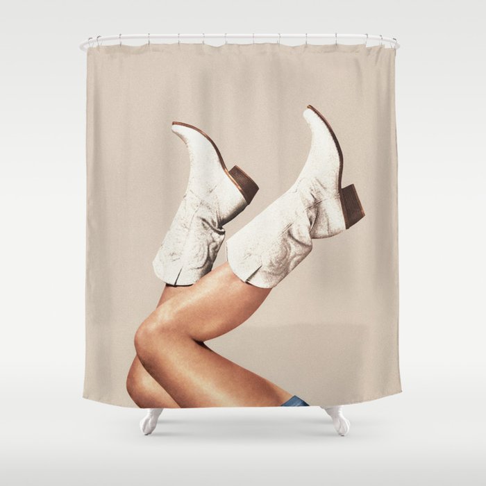 These Boots - Neutral / Beige Shower Curtain