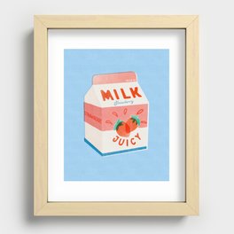 Strawberry Milk Recessed Framed Print