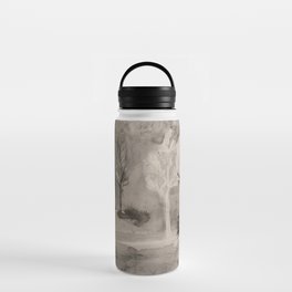 black and white landscape Water Bottle
