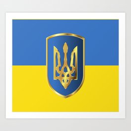 Ukraine Flag Art Print