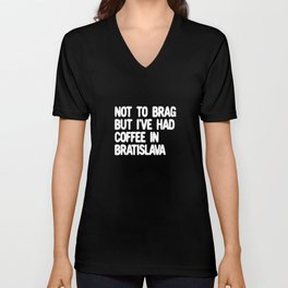 Coffee in Bratislava V Neck T Shirt