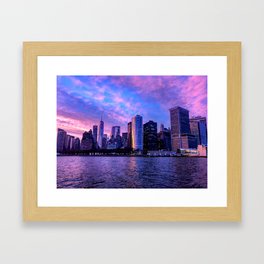 New York City Cloudscape Framed Art Print
