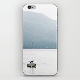 Boat and fog iPhone Skin