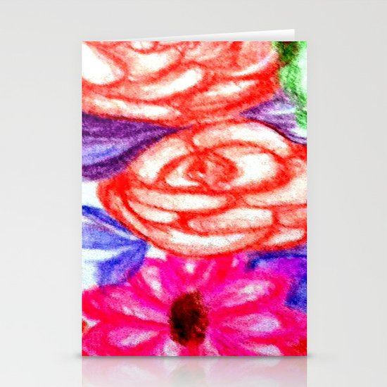 Roses and Daisies Stationery Cards