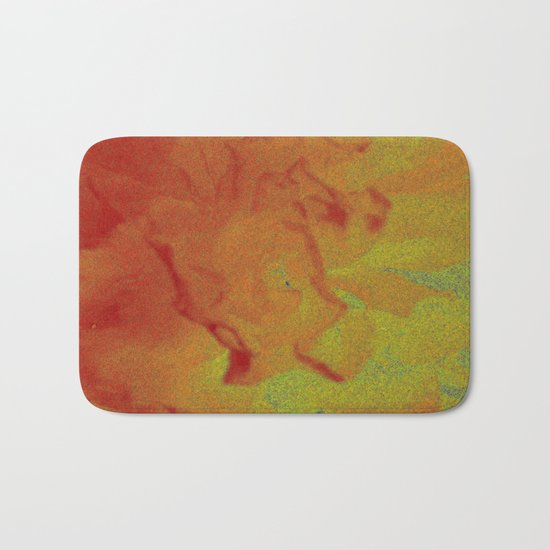 Flower | Flowers | Fading Flower | Red Abstract Bath Mat