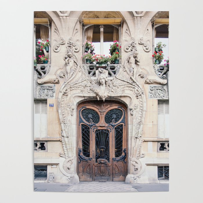 Art Nouveau Door - Paris Architecture, Travel Photography Poster