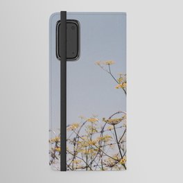 Yellow Flowers on Barbed Wire Android Wallet Case