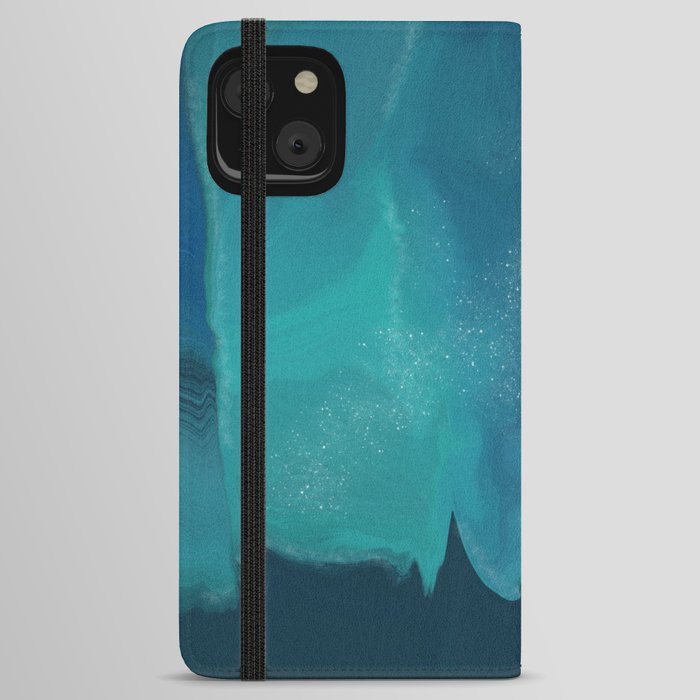 Northern Lights Abstract - 4 iPhone Wallet Case