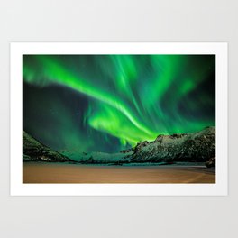 Northern Lights - Aurora Borealis_Winter Art Print