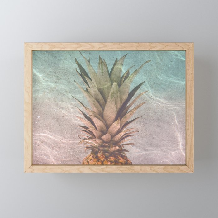 Pineapple and vitamin sea Framed Mini Art Print