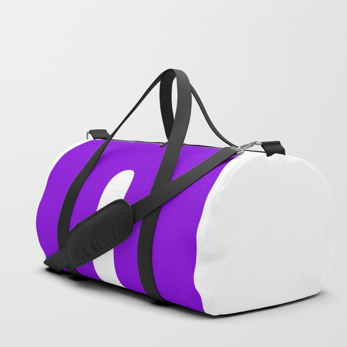 n (Violet & White Letter) Duffle Bag