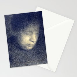 Portrait of Madame Seurat the Artist's Mother by Georges Seurat Stationery Card