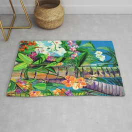 Baby Beach Orchids Rug
