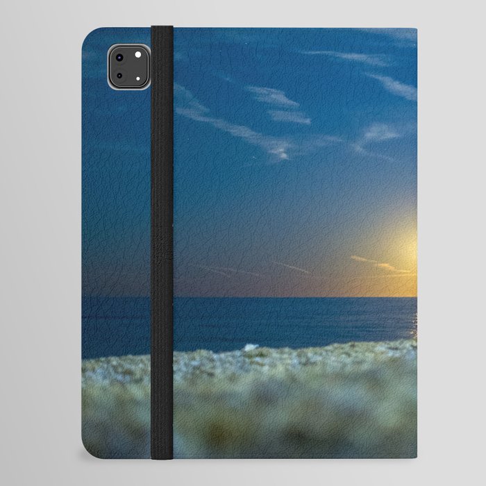 Watch Hill, Rhode Island twilight ocean sunset beach against mirrored blue waves color photograph / photography iPad Folio Case