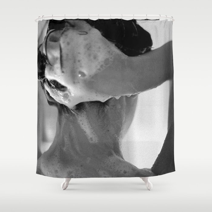 Woman Showering 35mm B W Shower, Woman Shower Curtain Photography