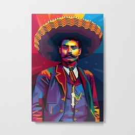 Emiliano ZAPATA - Viva Zapata! - Revolution - Zapatista - El Mexican - digital art Metal Print | Digital, Graphicdesign, Pop Art, Ink 